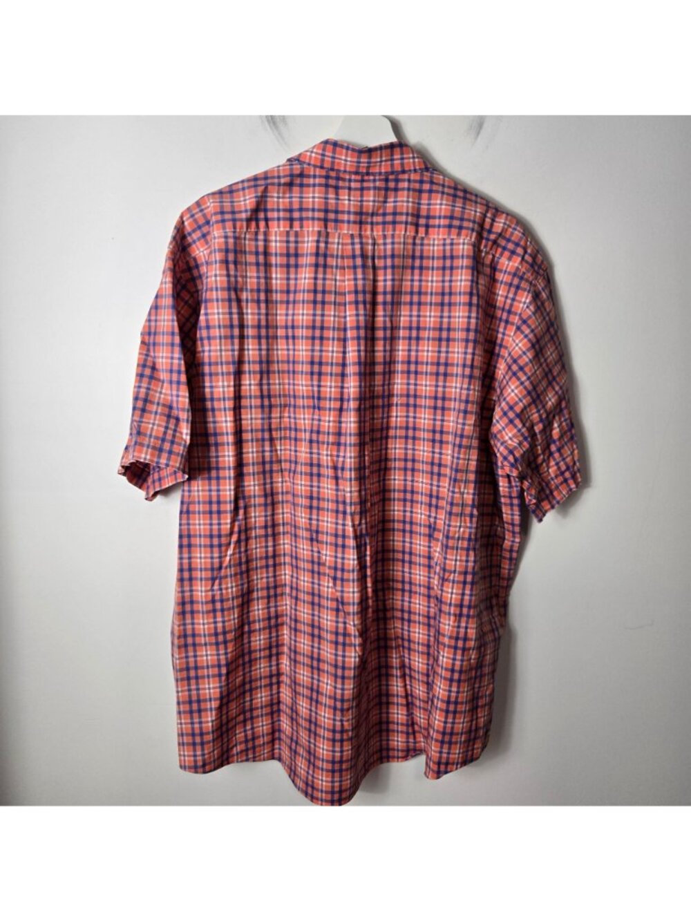 L.L. Bean Men's Size XL Wrinkle Stain Resistant Kennebunk Orange Plaid Shirt - Picture 6 of 6